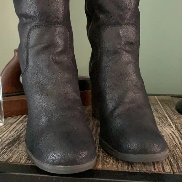 Hinge Canton Over the Knee Boot - Black